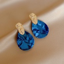Fashion retro acrylic pleated water drop geometric alloy earrings wholesalepicture7