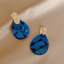 Fashion retro acrylic pleated water drop geometric alloy earrings wholesalepicture9