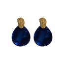 Fashion retro acrylic pleated water drop geometric alloy earrings wholesalepicture11