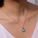 fashion natural color abalone shell round pendant collarbone chain necklacepicture7