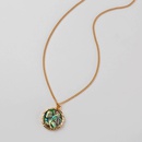 fashion natural color abalone shell round pendant collarbone chain necklacepicture8