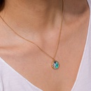fashion natural color abalone shell round pendant collarbone chain necklacepicture10