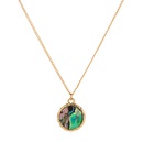 fashion natural color abalone shell round pendant collarbone chain necklacepicture11