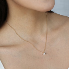 Creative Fashion Diamond Devil's Eye Pendant Necklace Clavicle Chain