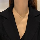 fashion fishbone pendant necklace female new simple copper clavicle chainpicture4