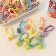 10 sets candy color cute cartoon hair rope durable high elasticity