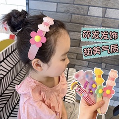 children cute flowers finishing broken hair bangs stickers girls hair accessories