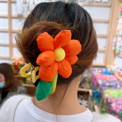 South Korea's Dongdaemun spring and summer new large clip bright color exaggerated three-dimensional flower shark clip sweet and cute hair accessories
