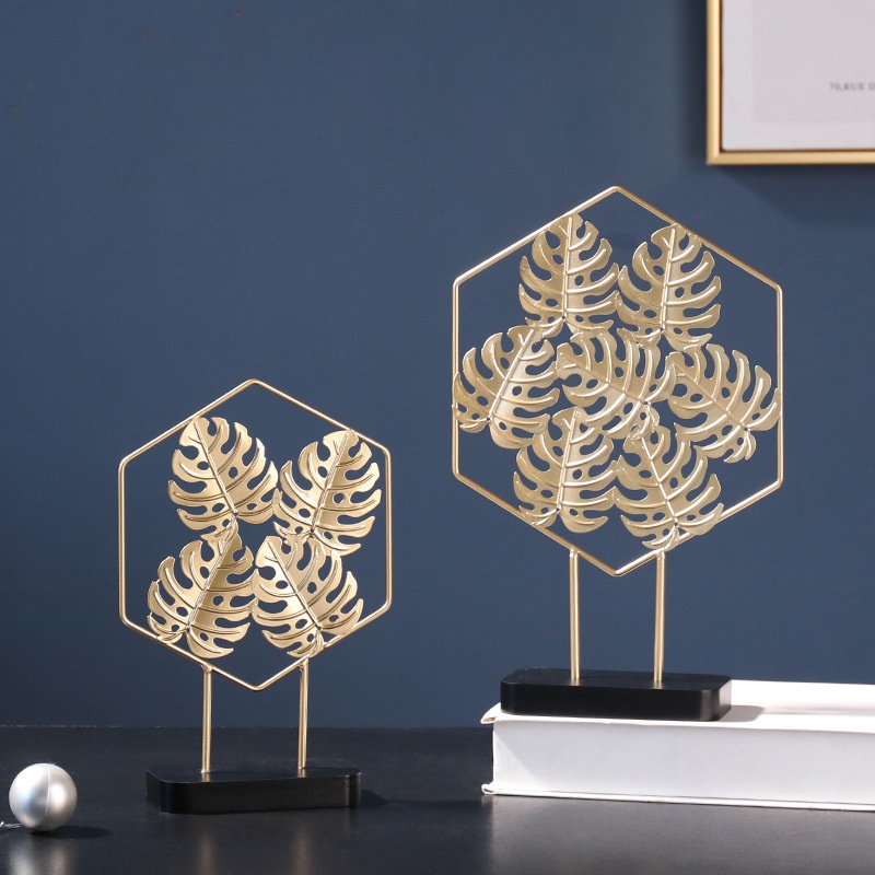 Fashion metal ornaments turtle leaf jewelry home decoration crafts