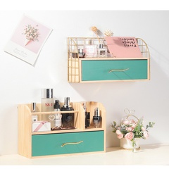 Estante creativo para colgar en la pared con cajón, estante de almacenamiento de cosméticos, exhibición de joyería de escritorio