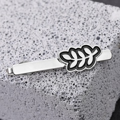 Cross-border new wish Amazon Europe and America men's fashion French shirt leaves tie clip accessories wholesale