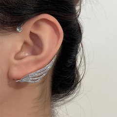 fashion copper inlaid zircon butterfly wings elf ear bone clip