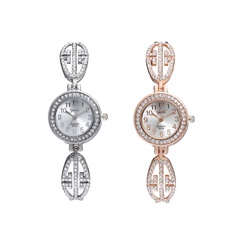 Fashion women's digital ladies bracelet full diamond alloy set quartz watch