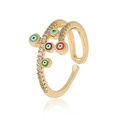 fashion hiphop lucky eye copper microencrusted zircon tail ring femalepicture12