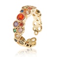 Womens Hand Jewelry Copper Real Gold Plated Inlaid Colored Zircon Ringspicture12