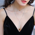 Wholesale Simple Multilayer Chain Hand Woven Blue Bead Clavicle Chainpicture6