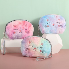 cute colorful plush shell small bag cartoon hand cosmetic bag 22*1*14cm