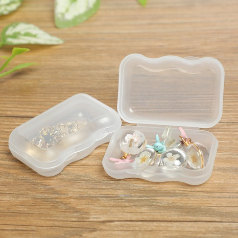 Transparent plastic small box jewelry box earplug box jewelry mini finishing fish hook storage box medicine box's discount tags
