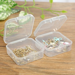 New square transparent plastic box small object jewelry storage box open lid sealed dustproof plastic box wholesale