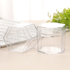 Storage packaging transparent box hexagonal candy candy box small jewelry storage box ps food-grade manufacturers wholesale
