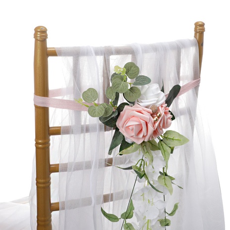European-style wedding hotel outdoor activities simulation chair back flower's discount tags
