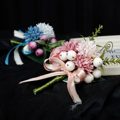Fournitures de mariage de style occidental broche de corsage de simulation de mariée et de marié