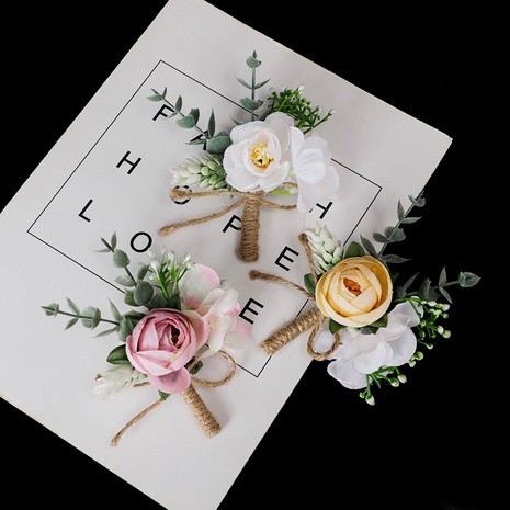 Western-style wedding simulation flower bride dress corsage handmade wedding supplies's discount tags