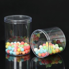Spot wholesale transparent PS plastic sealed jar round food packaging box honey jar jar storage box