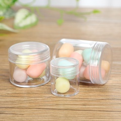 Mini Jewelry Capsule Pill Storage Box Round Box Threaded with Lid Sealed Transparent Plastic Packaging Box Wholesale