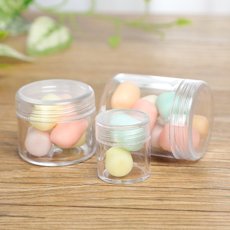 Mini Jewelry Capsule Pill Storage Box Round Box Threaded with Lid Sealed Transparent Plastic Packaging Box Wholesale's discount tags