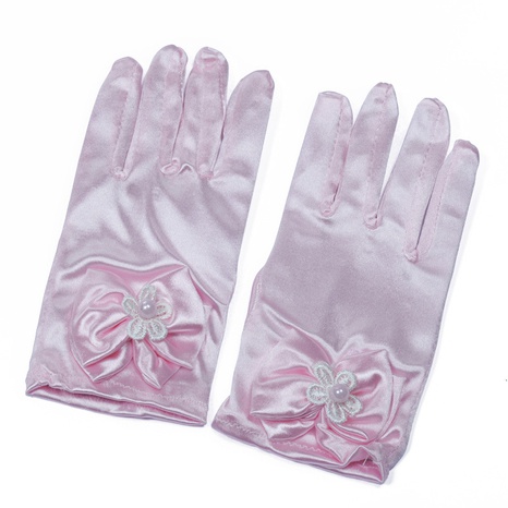 Satin Long Dress Gloves Wedding Satin Gloves Banquet Performance Costume Accessories Children's Performance Gloves Wholesale's discount tags