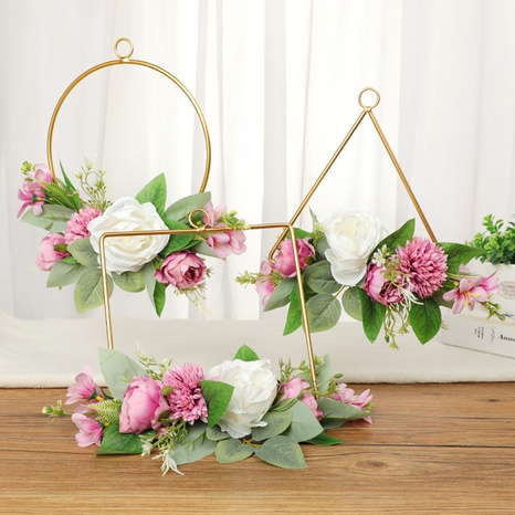 home decoration wreath wall pendant simulation flower bride wedding wreath's discount tags