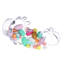 creative transparent food grade plastic mini round wedding candy box 12 pcs
