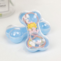 Baby full moon and one year old creative candy box food-grade plastic candy box with cover transparent snack rubber band storage box