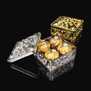 Creative electroplating gold wedding candy box with lid square plastic wedding gift candy box food packaging candy boxpicture8