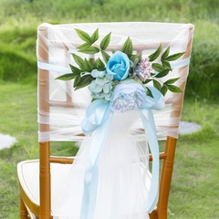 Western-style wedding props banquet simulation flower chair back decorative