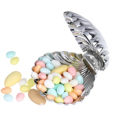 PP Round Plastic Box Color Shell Wedding Candy Box Packaging Plastic Box Creative Jewelry Storage Box
