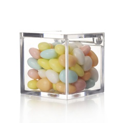 creative food grade material square transparent plastic storage small box