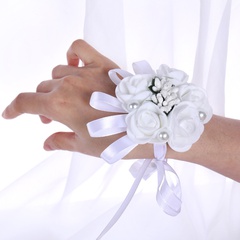 Neue weiße Simulation Hochzeit Braut Handgelenk Blume Hochzeit liefert Großhandel