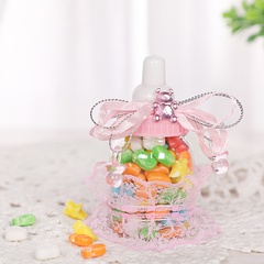 Creative baby shower transparent plastic wedding candy box new baby bottle shape children's cute candy plastic box