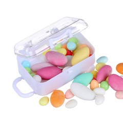 kreative quadratische Kunststoff-Süßigkeitsbox Mini-Trolley-Box Aufbewahrungsbox aus Kunststoff Verpackung 12St