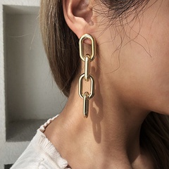 new punk fashion chain geometric creative alloy earrings