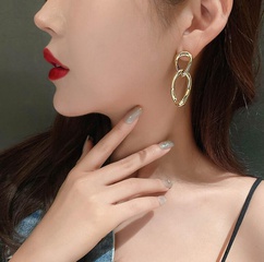 Fashion retro long large female metal earrings