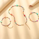 Fashion Fruit Necklace Bohemian Colorful Beaded Bracelet Anklet Threepiece Setpicture6