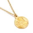 retro style stainless steel round pendant mothers day necklacepicture11