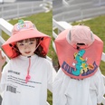 1025 chapeau de protection solaire pour enfants bb t chapeau de parasol garons et filles chapeau de pcheur grand bord dessin anim en cuir tiquette chle chapeaupicture15