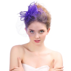 couvre-chef nouveau chapeau de maille créatif de mariée en lin fait à la main