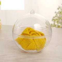 High transparent PS plastic ball hollow flat bottom ball wedding candy box candy packaging box storage box wholesale