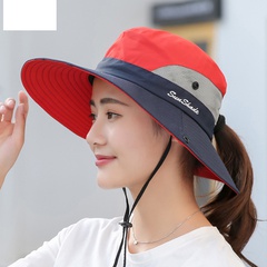 summer ladies horse tail hole fisherman sunscreen hat breathable