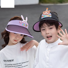 Summer children's discoloration empty top hat boys and girls outdoor sunshade hat baby sunscreen hat cartoon sun hat 1024